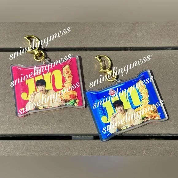 Runseokjin Jin Ramen mild / spicy keychain set bundle BTS - Picture 1 of 3